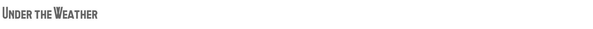 Sample characters Under the Weather Font